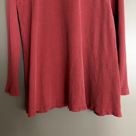 Soft Surroundings Camden Thermal Long Sleeve Top Size Small Embroidered Rust Red - Picture 12 of 13